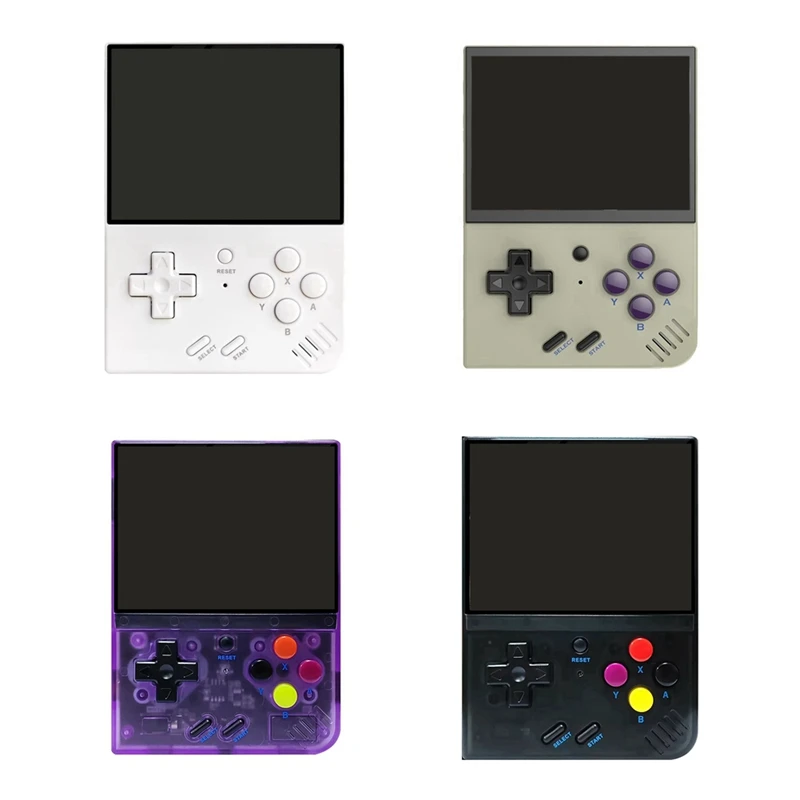 ABMF-Retro R33s Handheld Game Console Transparent 3.5 Inch Ips Screen Game Console Mini Portable Game Console