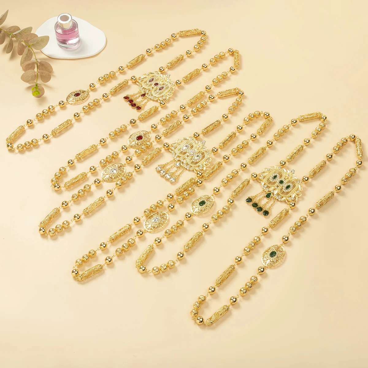 

Women Back Chain Gold Color Muslim Wedding Costume Jewelry Chest Jewelry Chain Ethnic Body Jewelry