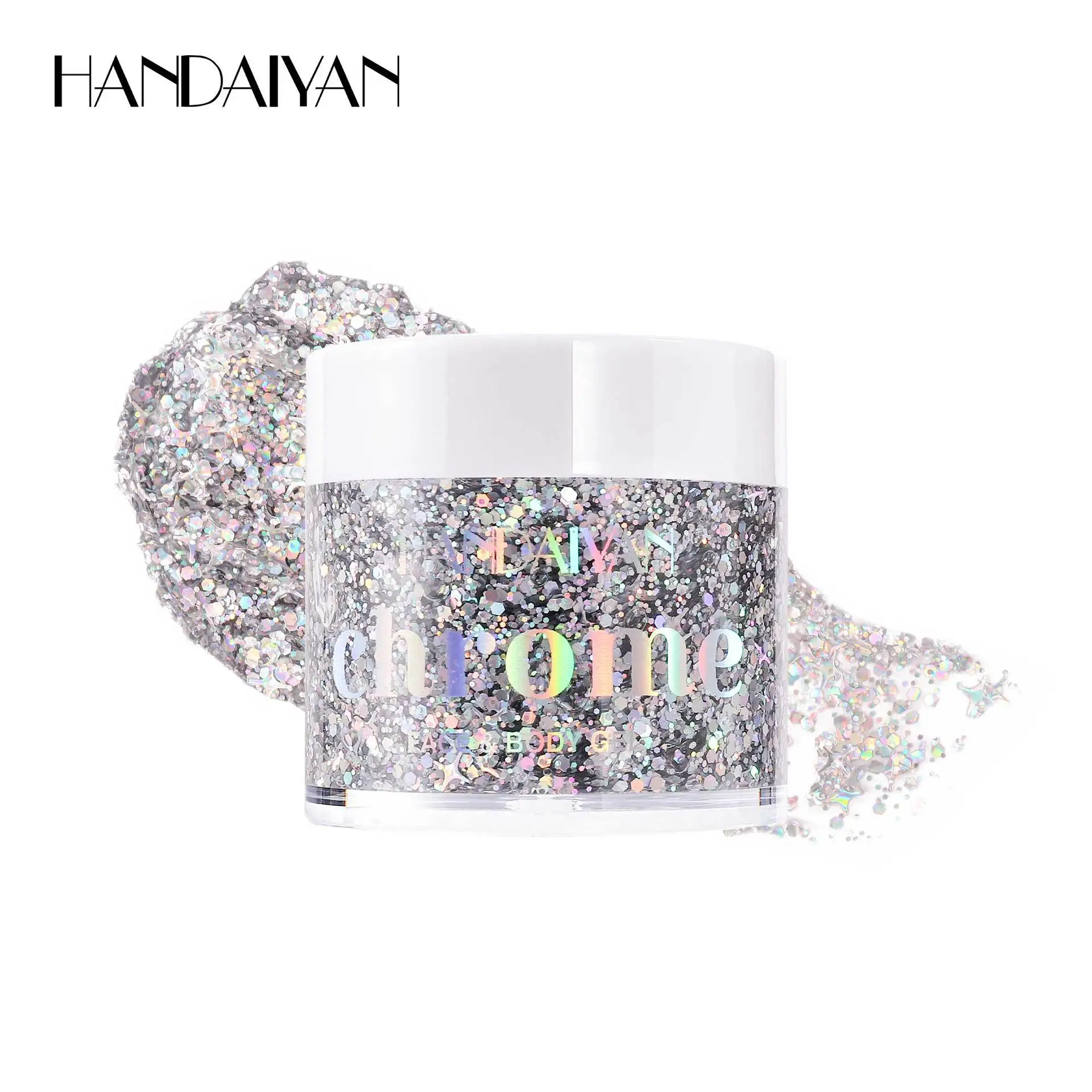 HANDAIYAN 8 colori ombretto glitter perlescente glitter gel glitter fine ombretto camaleonte lucentezza a lunga durata