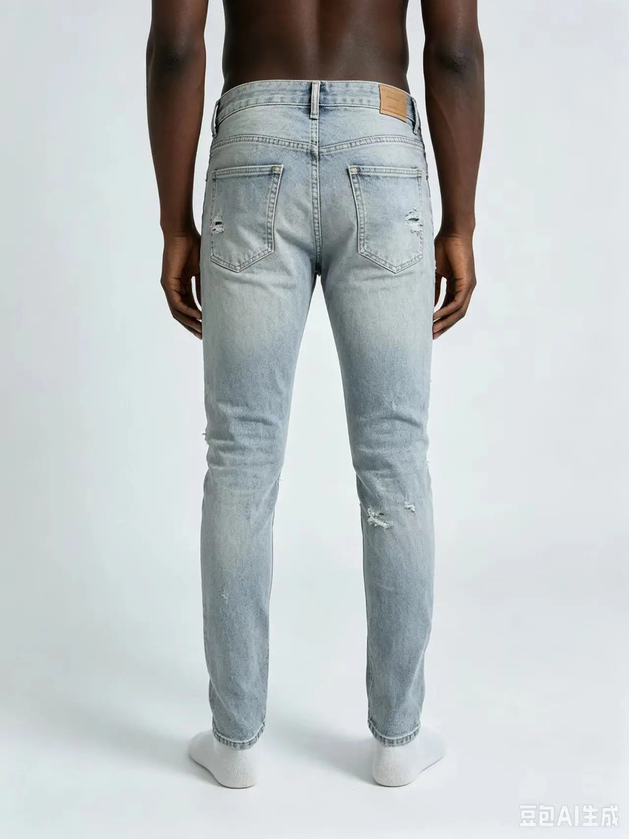 Y2KMen's Retro Gray Jeans Slim Fit Y2K Hip-Hop Fashion Trendy Casual Elastic Splicing Design Streetwear