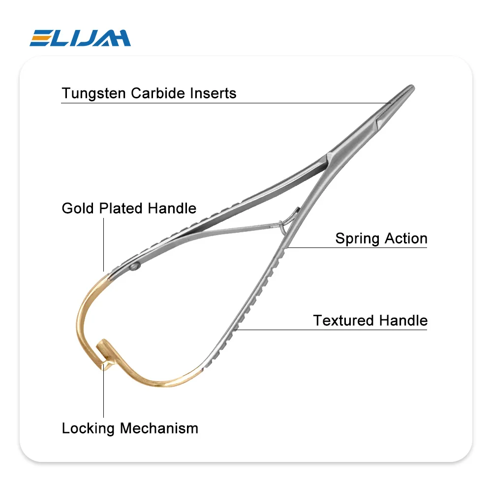 Standard Dental Nadelhalter Pinzette Kieferorthopädisches Instrument Zahnmedizin Produkt Edelstahl Mathieu Nadelhalter