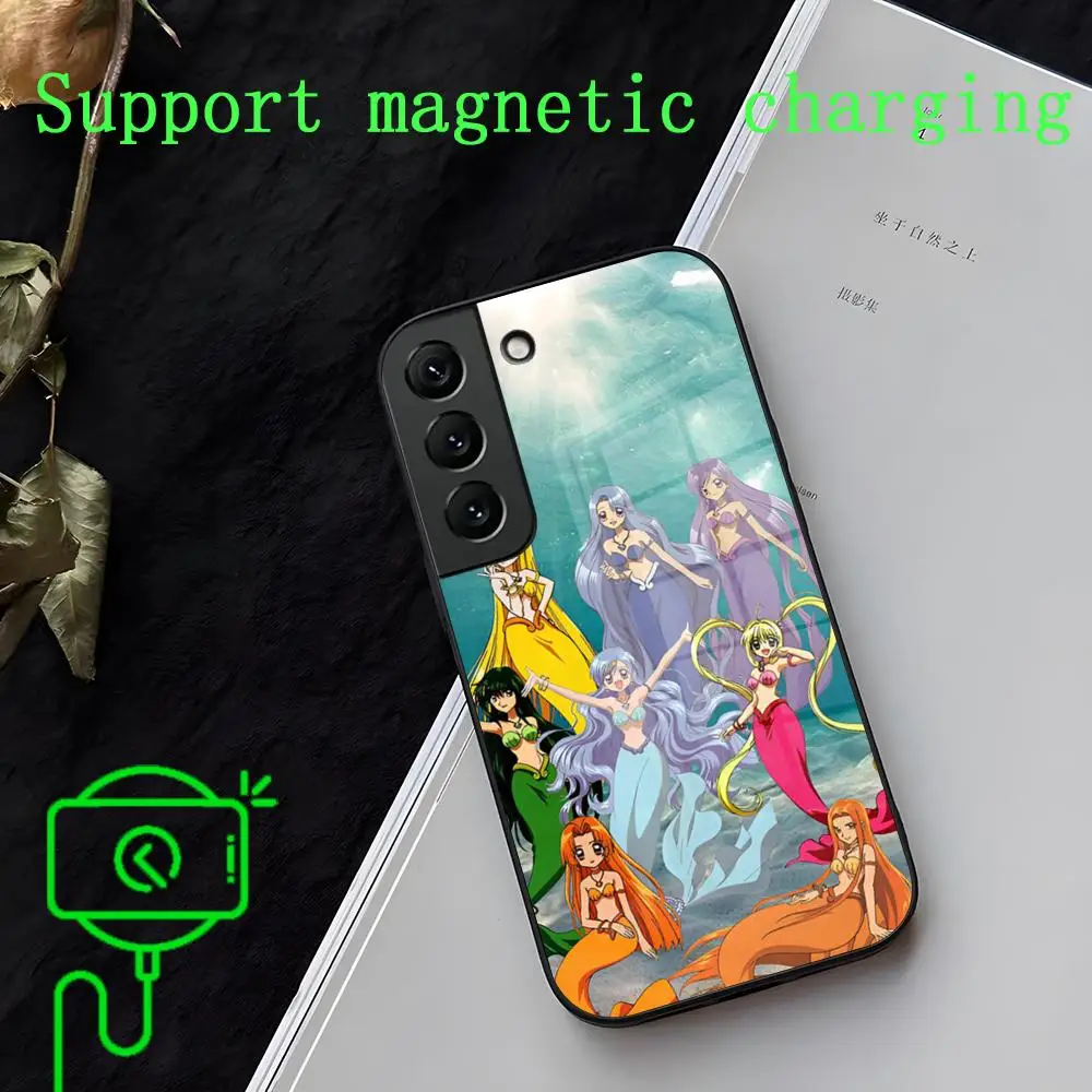 Mermaid-Melody Phone Case Strong Magnetism Glass For Samsung S24 S23 S22 S21 S20 Plus Ultra FE Note20Ultra Cover