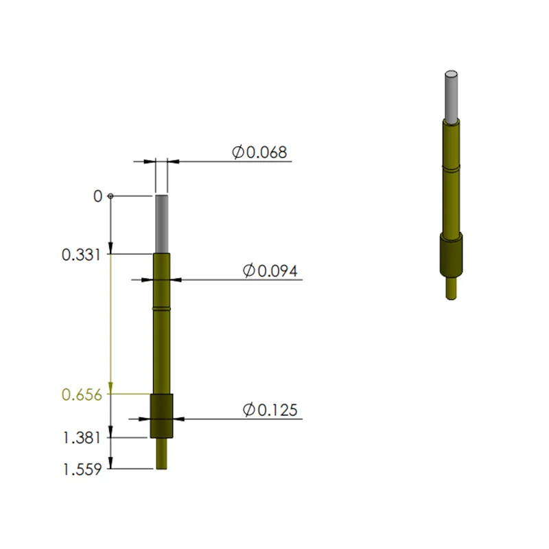 Customized 500PCS Spring Testing Needles For Precision Measurement Tools