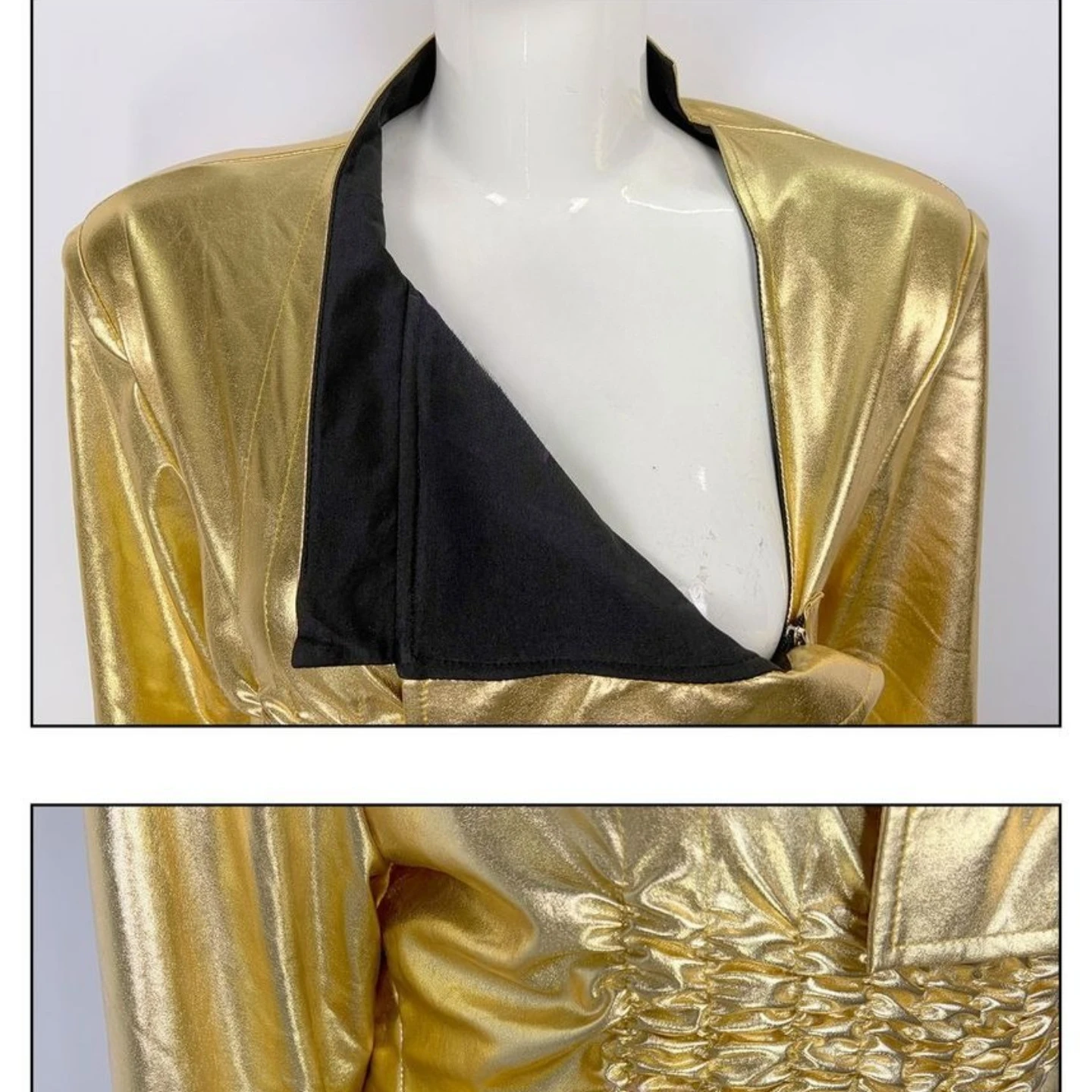Adult Michael Jackson Cosplay BAD Dangerous Jam Golden Bodysuit Costume Impersonator Dance Cover Party Outfit Jumpsuit Uniform view 6