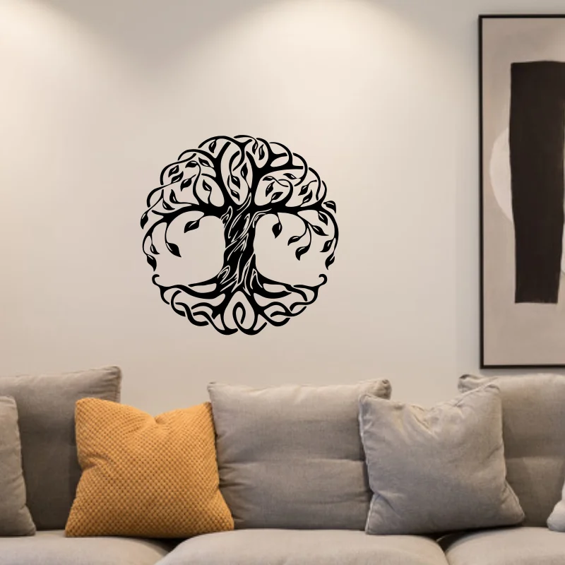 

Tree Wall Sticker Removable Tree Of Life Wall Decal Mandala Circle Trees Vinyl Wall Mural Home Decoration Yoga Wall #60