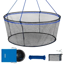 1Pc Folded Fishing Net Drop Fishing Nets Shrimp Snare Catcher Tank Casting Network Prawn Bait Crab Catcher Pier Harbour Mesh