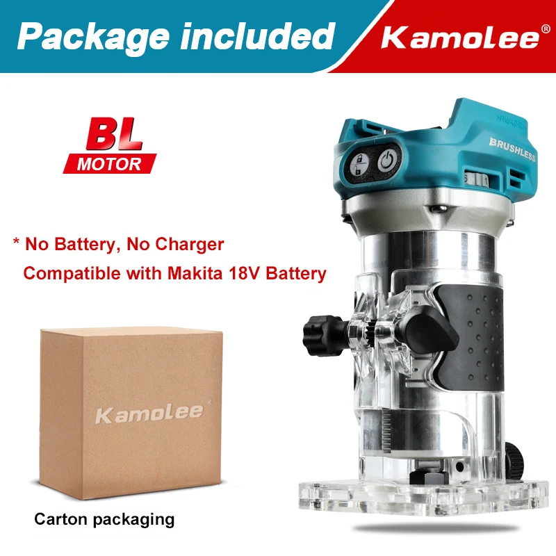 Kamolee 18v schnur loser elektrischer Trimmer Holz Hands ch neider Gravur Schlitz Trimmen Schnitz maschine Router Holz