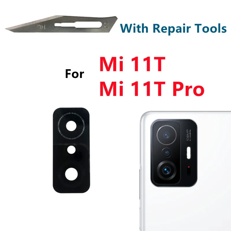 Yeni kamera cam için Xiaomi Mi 11 11T Glue Pro Lite 5G Mi 11 Ultra Mi 11i arka kamera cam Lens tutkal yapıştırıcı ile