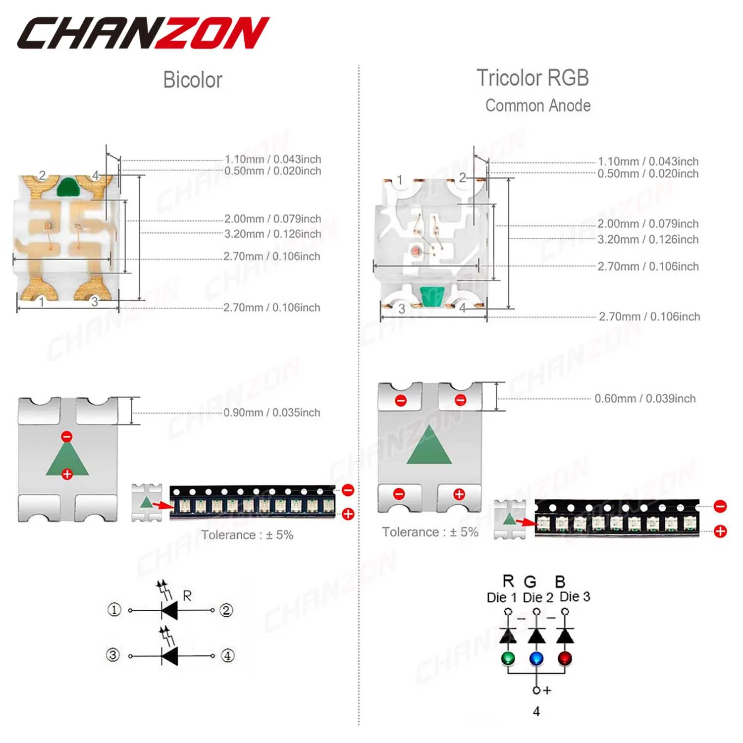 100 sztuk 1206 3216 SMD LED Diode Chip Ciepły biały czerwony zielony niebieski żółty pomarańczowy UV fioletowy różowy RGB wielokolorowy asortyment