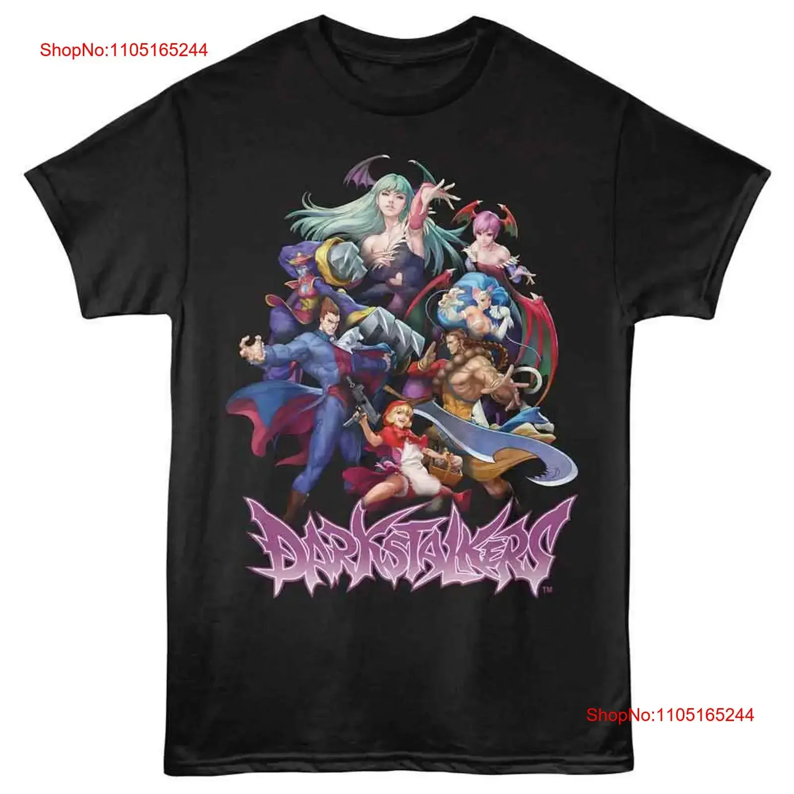 Darkstalkers groupe de résurrection noir solide adulte t-shirt vintage lavé polyvalent confortable unisexe streetwear