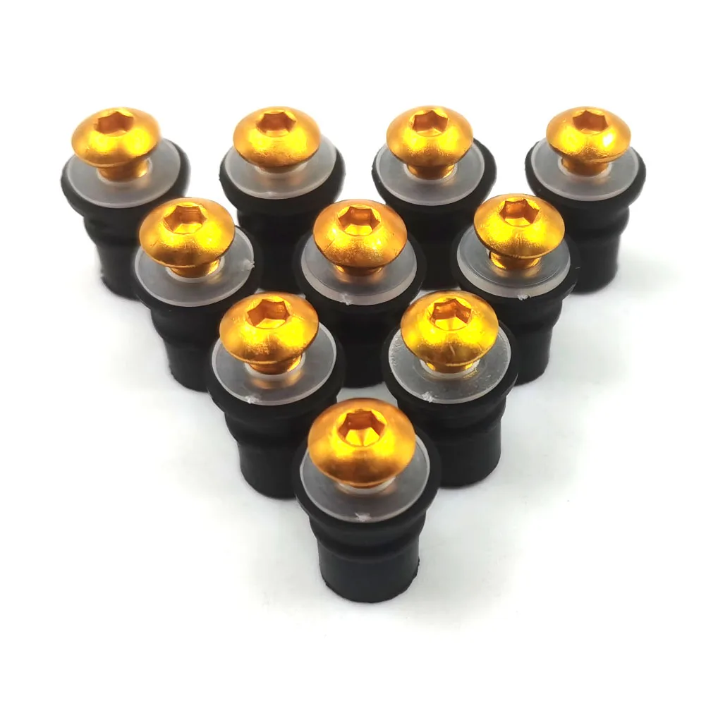 10pcs M5 Windshield Bolt Windscreen Mounting Screw Nut Washer for Kawasaki Ninja Honda CBR Suzuki GSXR Yamaha YZF R1 R3 R6 R7 image 3