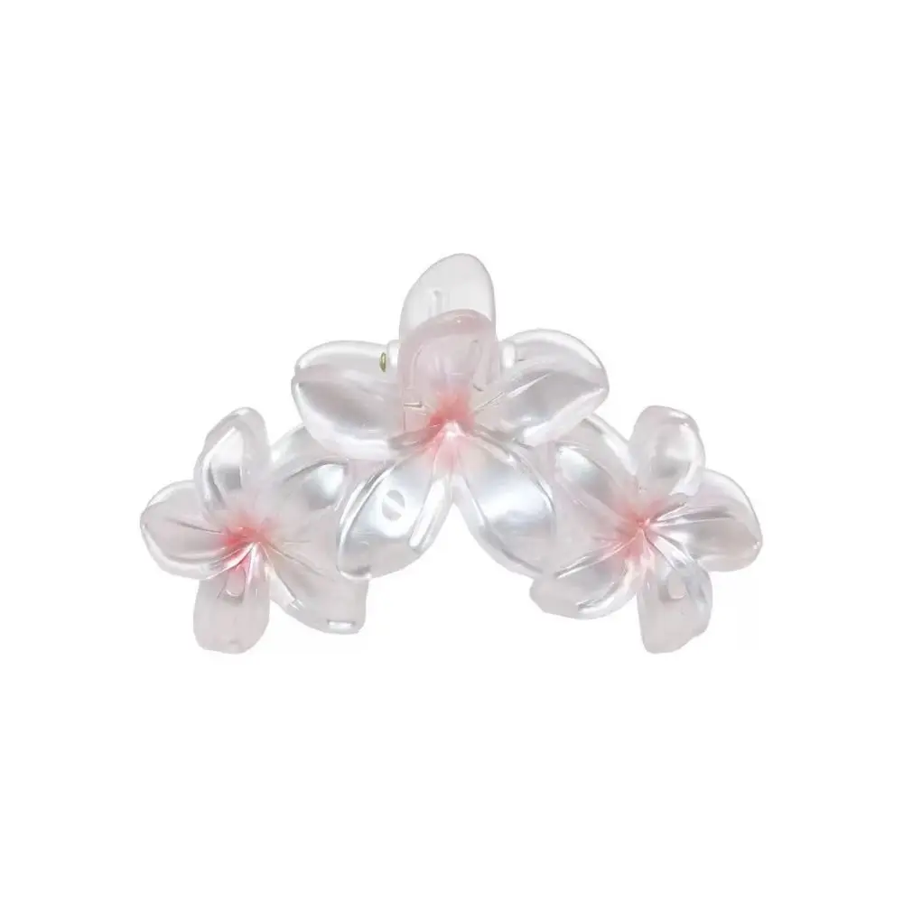 Fashion Frangipani Hair Clips Simple Flower Hairpin Gradient Plumeria Shark Clip Sweet Hair Clip For Photography At The Beach