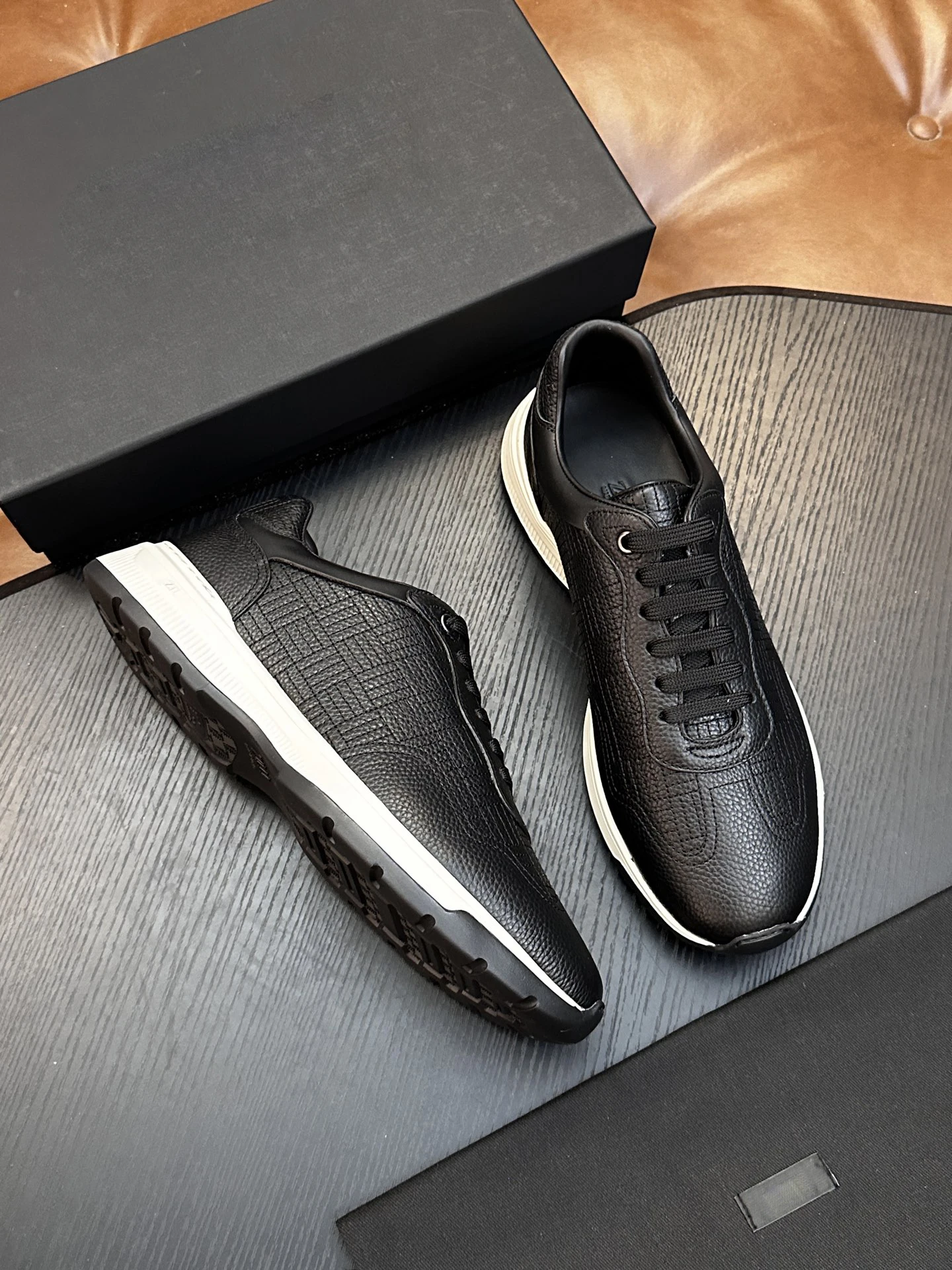 BLLIYOSS Men Shoes Calf Leather stitching Leather Sports comfort High-Quality outdoors Men European Old Money newly rich 39-45