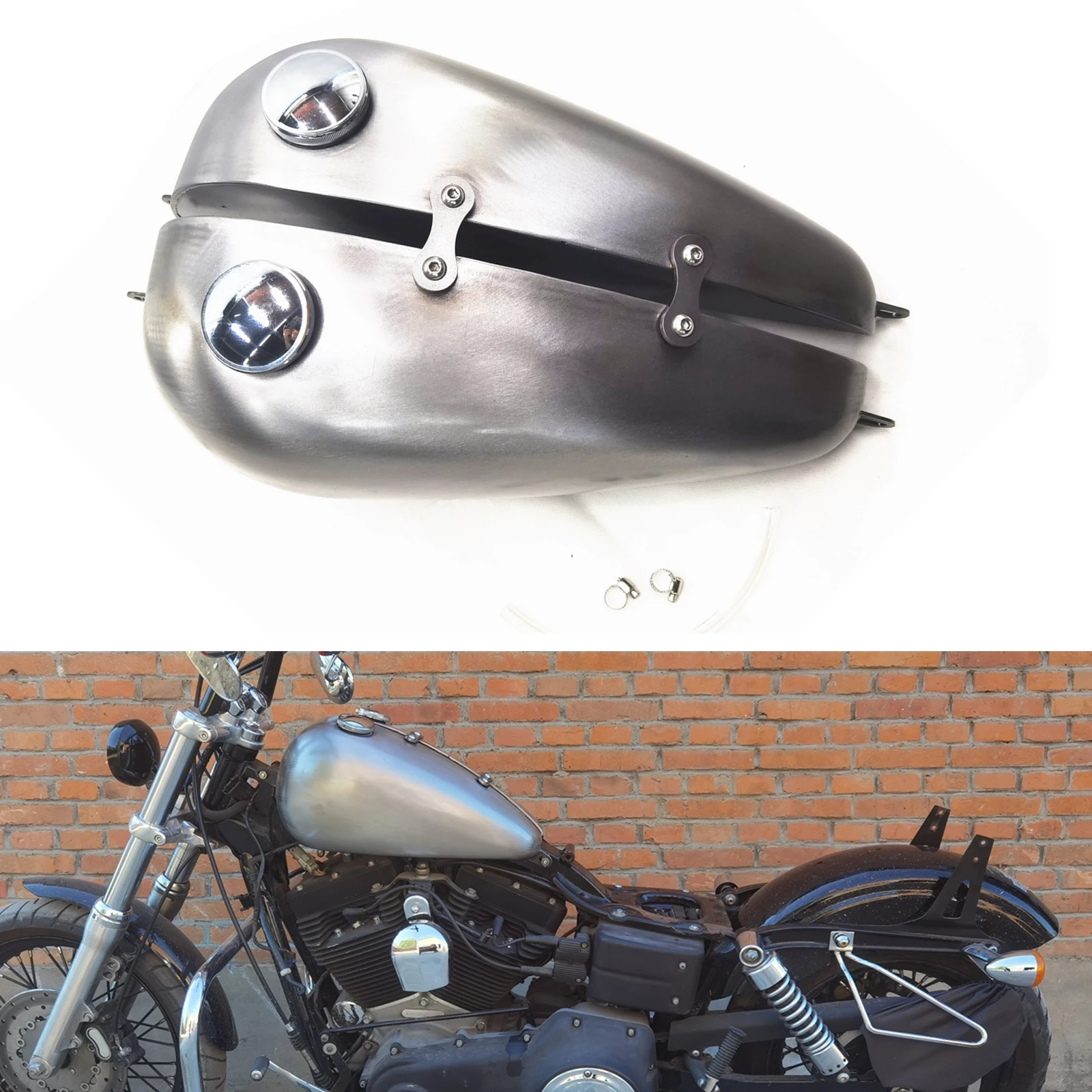 For Harley Dyna 1999-2003 14L Motorcycle Petrol Gas Fuel Tank W/ Oil Cap