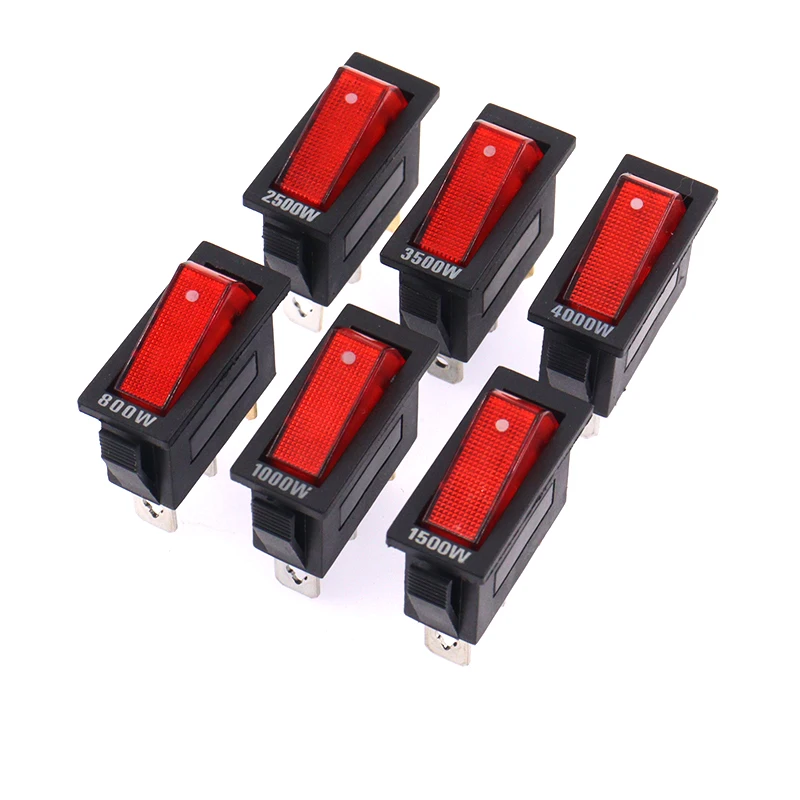 KCD3 Rocker Switch ON-OFF-ON 2 Position 3Pins Electrical equipment With Light Power Switch 16A 250V / 20A 125V AC 800W-4000W