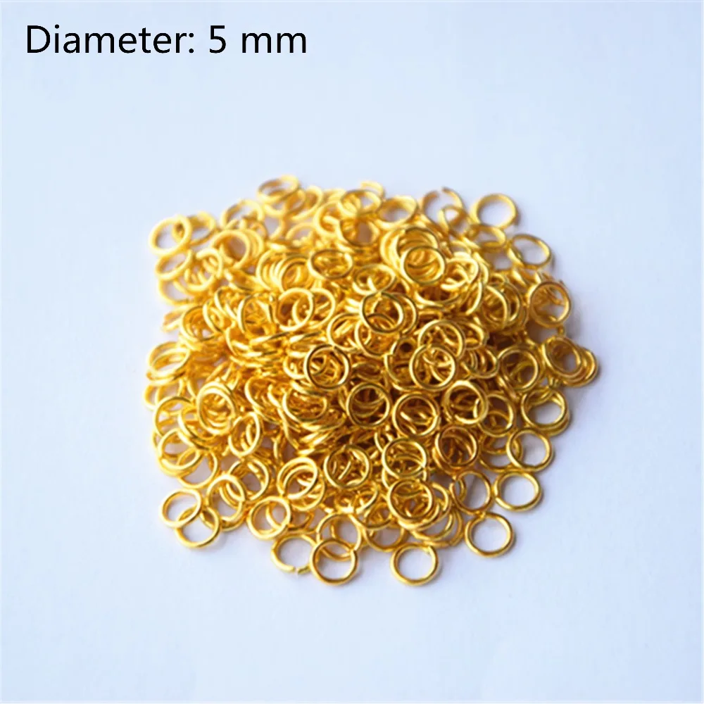 

5MM 500PCS Opening Jump Rings Beading Handemade Jewelry Making 18KG Yellow Gold Filled Components Gold Jump Rings