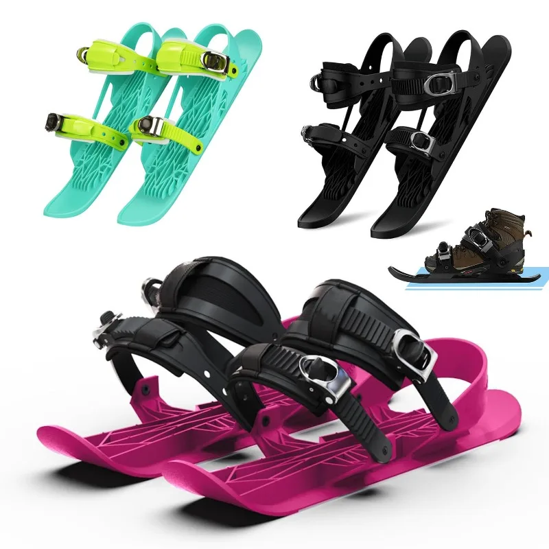 

Outdoor Snow Mini Short Snowboard, Snowshoe Pedal, Winter Travel Portable Skates Snow Boots