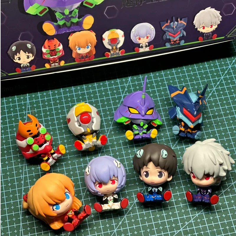 

In Stock Genuine New Century Evangelion Mini Sitting Cute Grain Series Eva Trendy Toys Collect Decoration Blind Box Holiday Gift