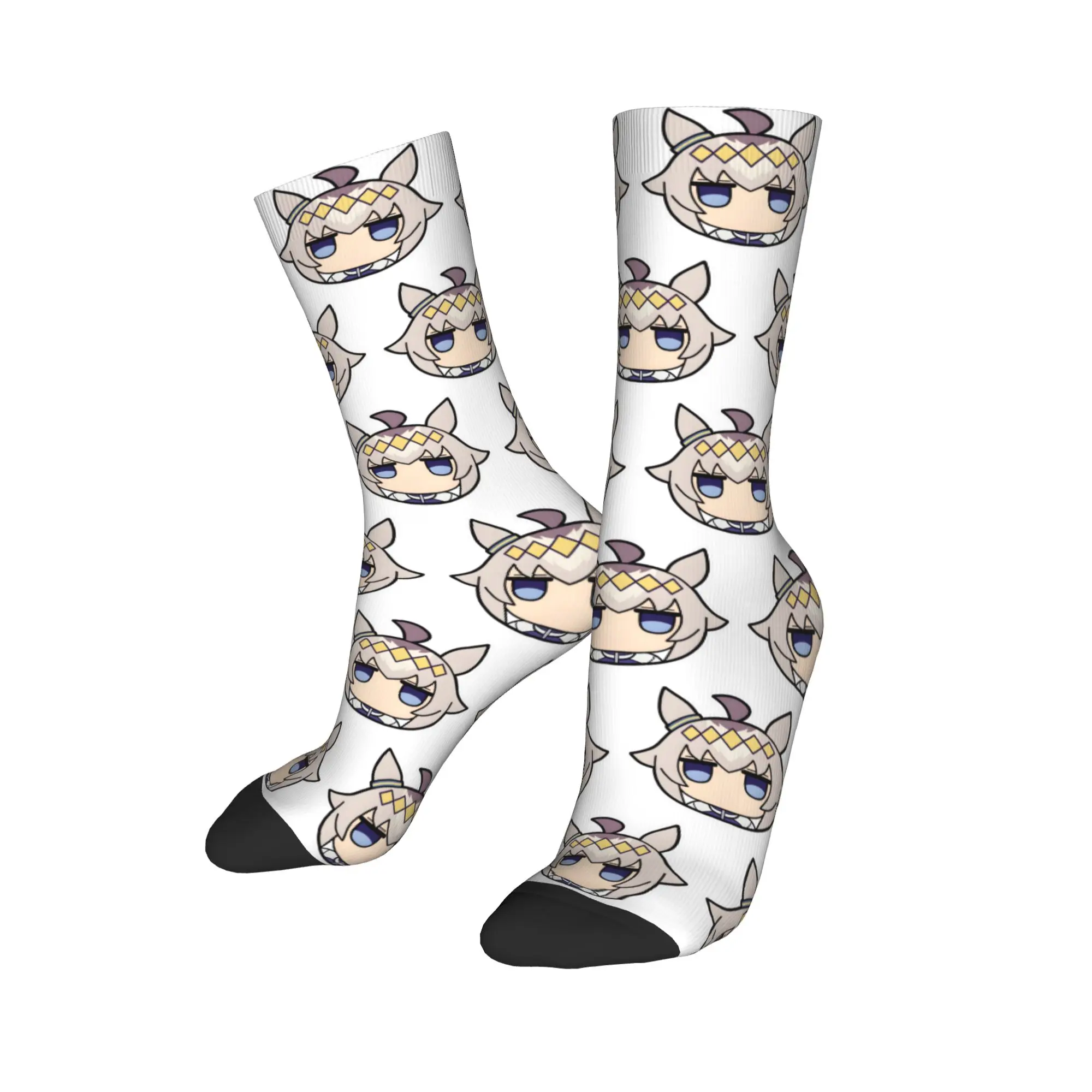 

Oguri Cap Stare Chibi UmaMusume Pretty Derby Socks Men Women's Funny Socks Hip Hop Spring Autumn Winter Middle Tube Socks Gifts