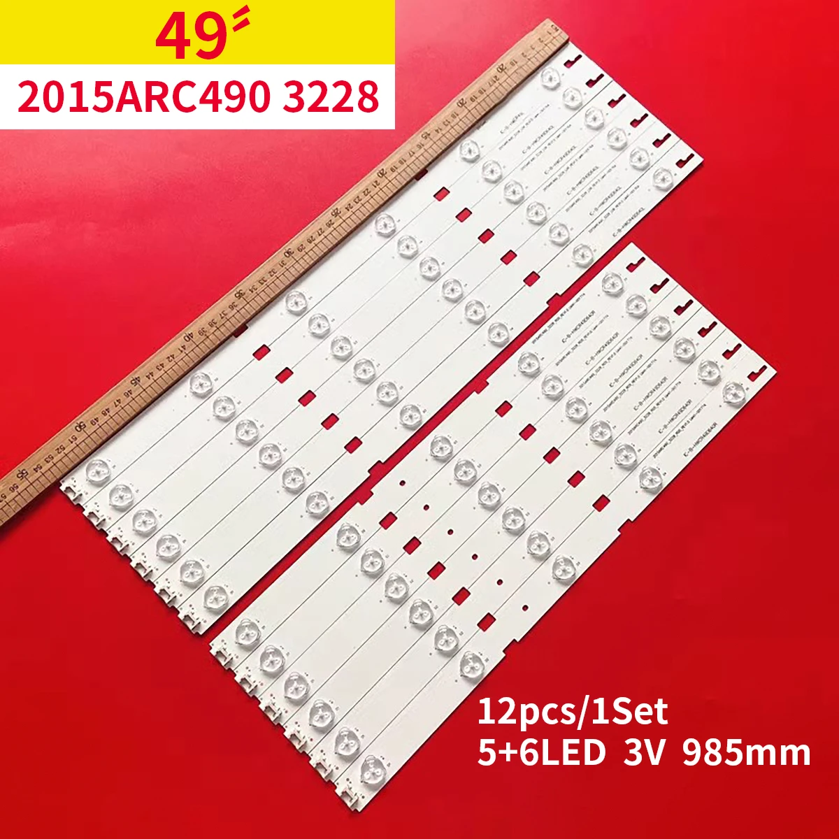 

New LED Strip 2015ARC490 For ZLN60600-AC IC-B-HWCR49D640L IC-B-HWCR49D640R 49LENZA6627 49VLE6565BL ZLP60600 ZNL60600 ZLG60600