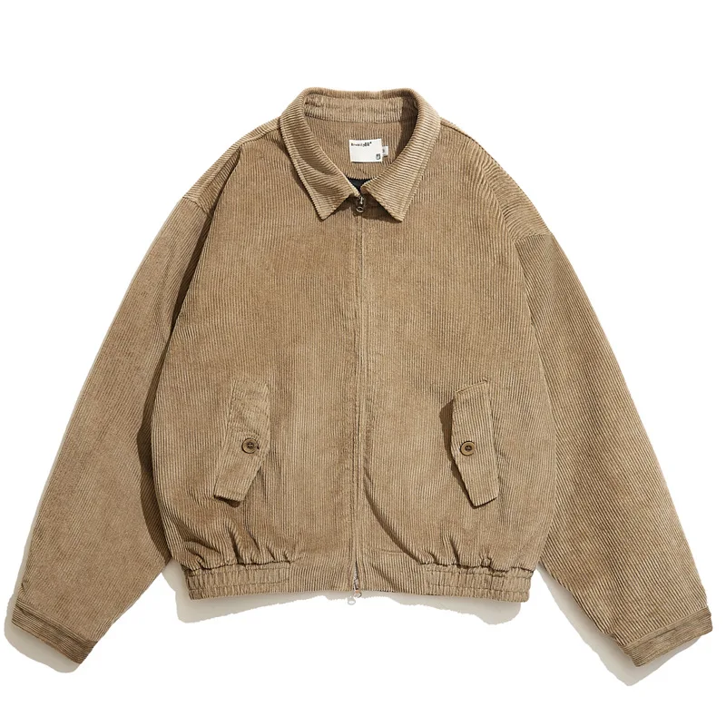 

New Arrival Amekaji American Retro Washed Corduroy Workwear Jacket Unisex Loose Cleanfit Casual Coat Akkad Kuti