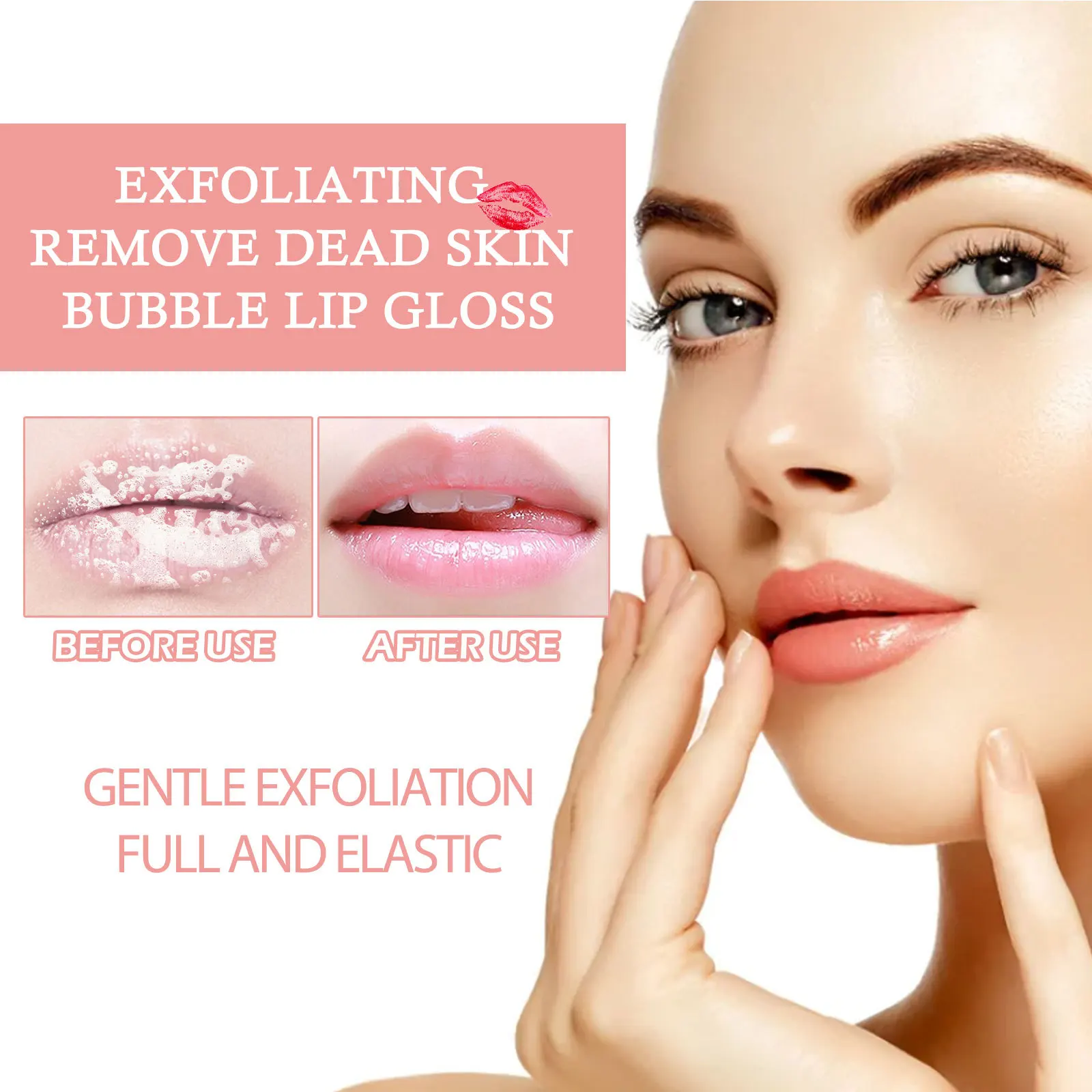 Esfoliante e esfoliante Bubble Balm, Hidratante Labial, Anti-Chapping, Fade Lip Lines, Suave a Beleza, Anti-Chapping, Esfoliante, 30ml