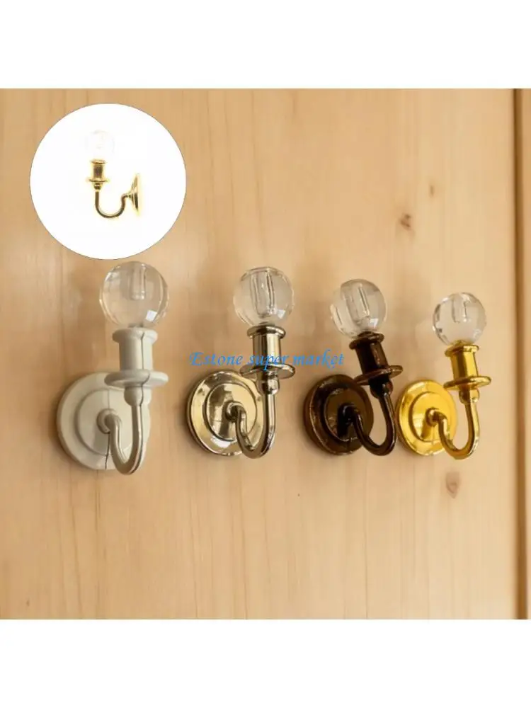 090B Modern Wall Lamp Model Figurine 1/12 Crystal Wall Light Miniature Lighting Props