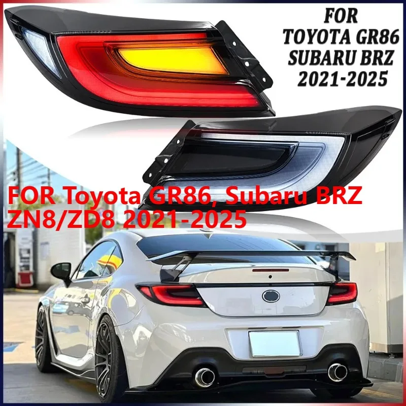 1 زوج دخان LED أضواء خلفية لتويوتا GR86 ، سوبارو BRZ ZN8/ZD8 2021-2025 التوصيل والتشغيل