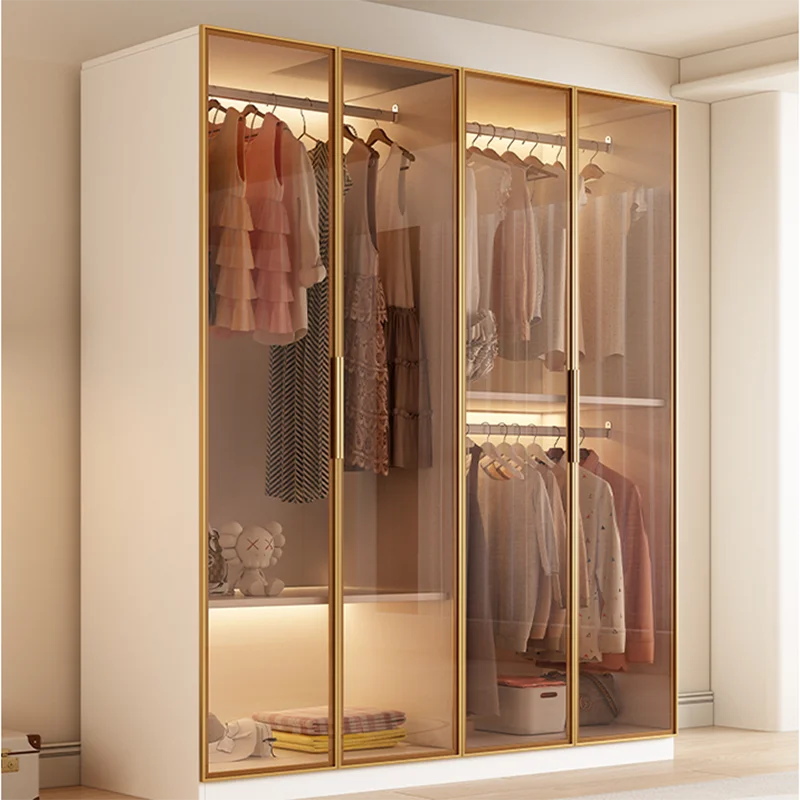 

Simple Minimalist Closet Display Mirror Cabinets Cupboard Storage Wardrobe Clothes Cabinet Makeup Ropero Lounge Suite Furniture