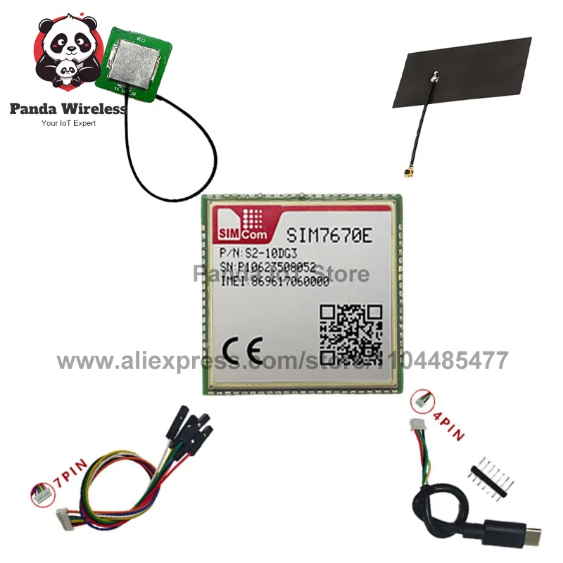 

SIMcom SIM7670E SIM7670E-MNGV SIM7670E-LNGV Core Board CAT1 B1/B3/B5/B7 Поддержка чипа Qualcomm Дані + GNSS (опция) без голоса
