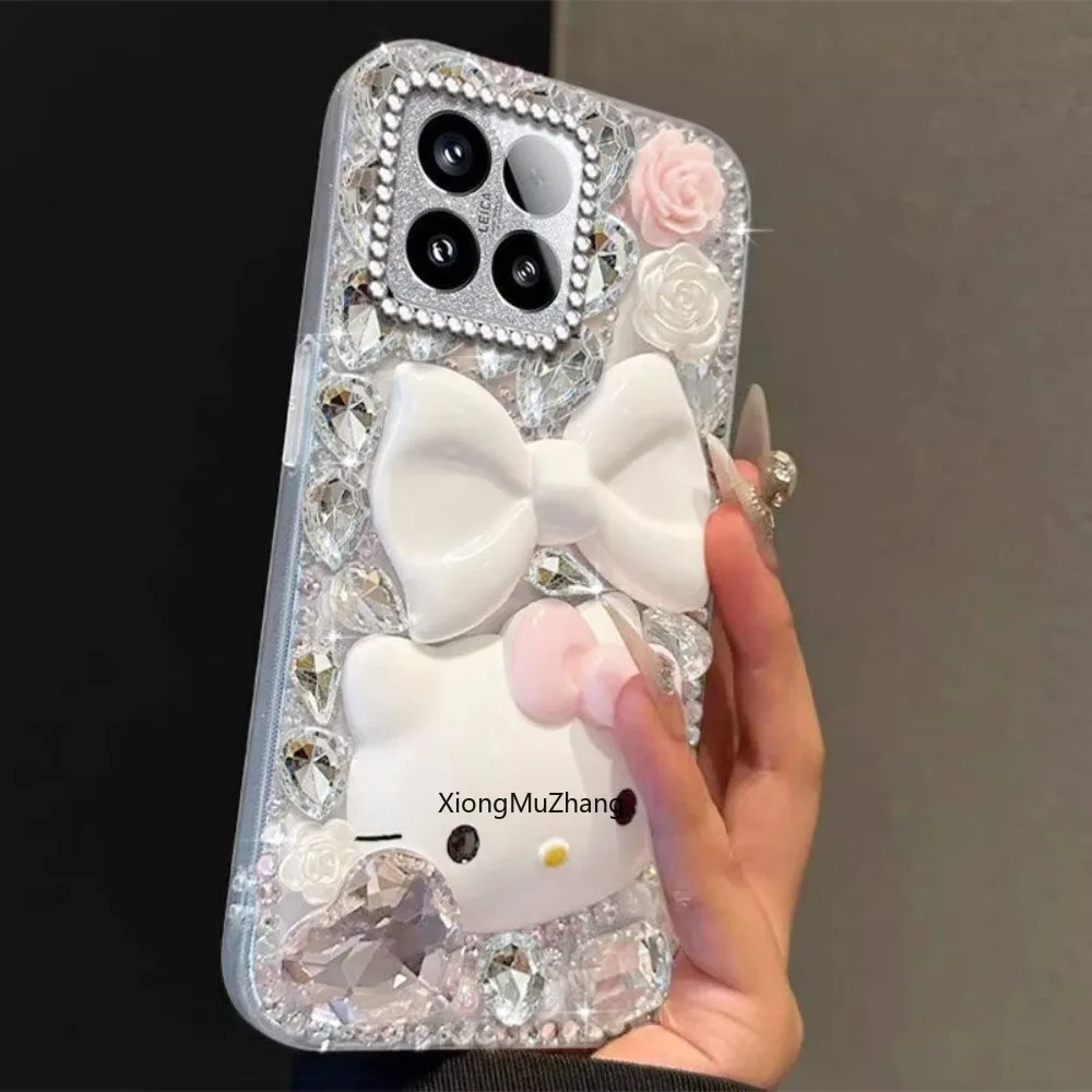 Für Xiaomi 17 Pro Max Hello Kitty Diamant-Schmetterling-Blumen-Handgelenkskette-Hülle für Xiaomi Mi17 18 Pro 16 15 14 13 12 11 Rückseiten-Cover – Detail 4