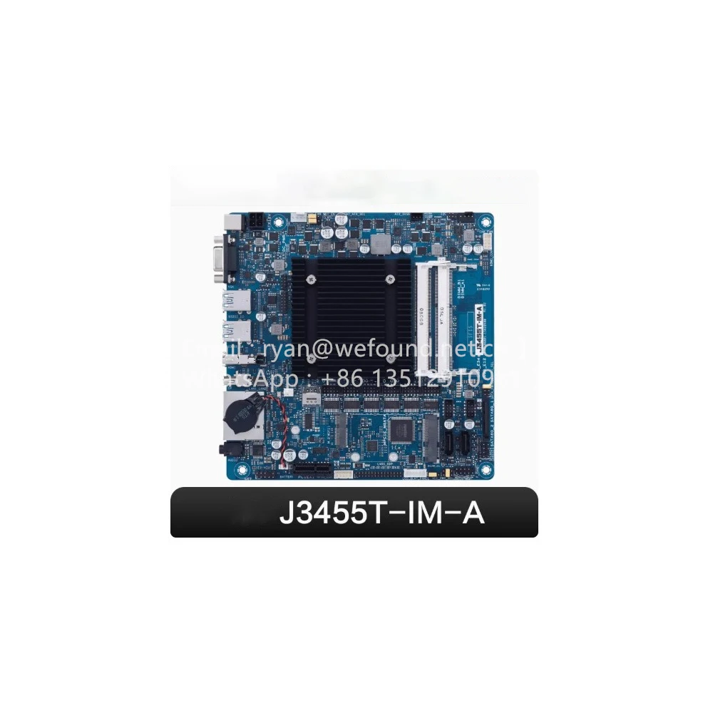

J3455T-IM-A Тонкая безвентиляторная материнская плата mini-ITX для четырехъядерного процессора Intel Celeron J3455E, маломощный, 2 слота SO-DIMM