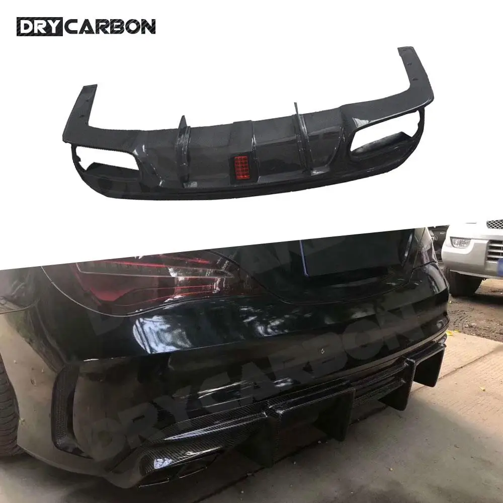 

Carbon Fiber Car Rear Lip Diffuser for Mercedes Benz W207 C207 Coupe E200 E260 E300 2014 2015 2016 With LED Light Bumper Guard