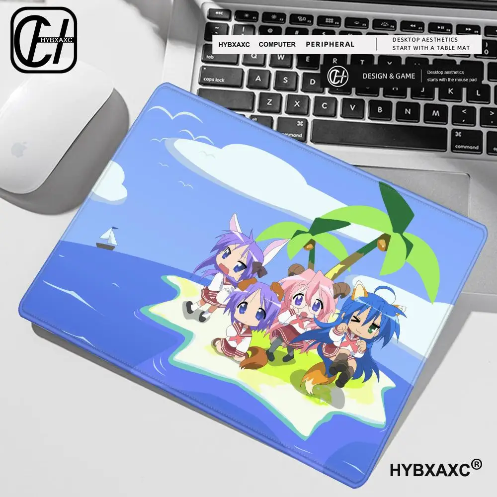 

Lucky Star Mousepad Anime Konata Izumi Desk Mat for Laptop Tablet PC Computer Components Cute Carpet Kawaii Rug Blue Table Mats