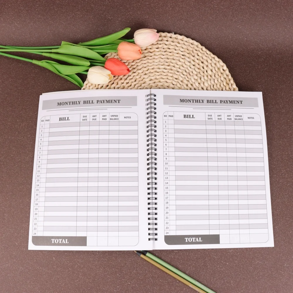 Household Expense Planner 48 Month Spending and Bill Tracker with Calendar and Debt Payoff Planner