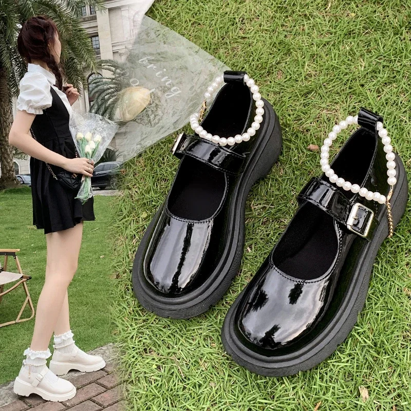 Lolita Schoenen Japanse Mary Jane Schoenen Vrouwen Vintage Meisjes Studenten JK Uniform Platform Schoenen Vrouwelijke Cosplay Hoge Hakken Maat 42