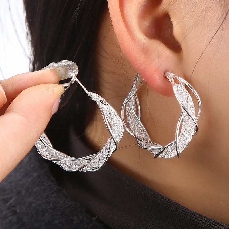 Minority Design Wrapped Metal Earrings For Women Korean Personalized Earrings