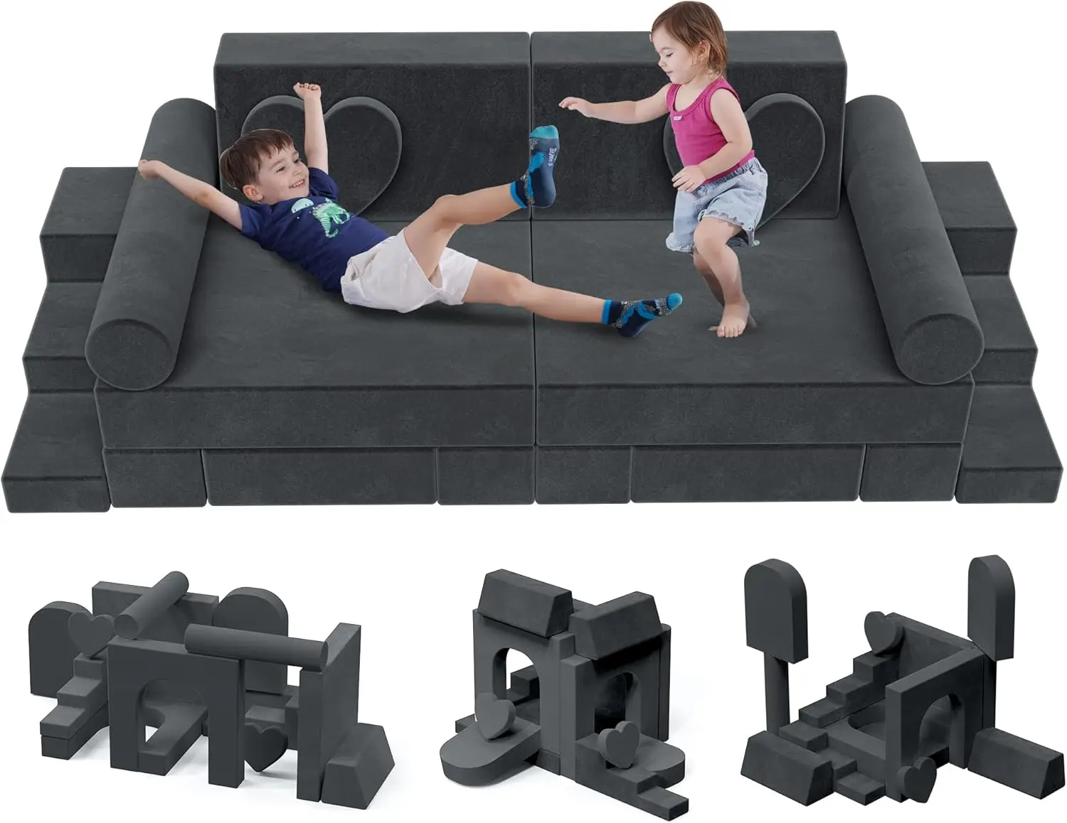 Kids Toddler - 14PCS Kids Sofa to Boost Creativity, Boys and Girls DIY Creativing Playroom Couch for Play