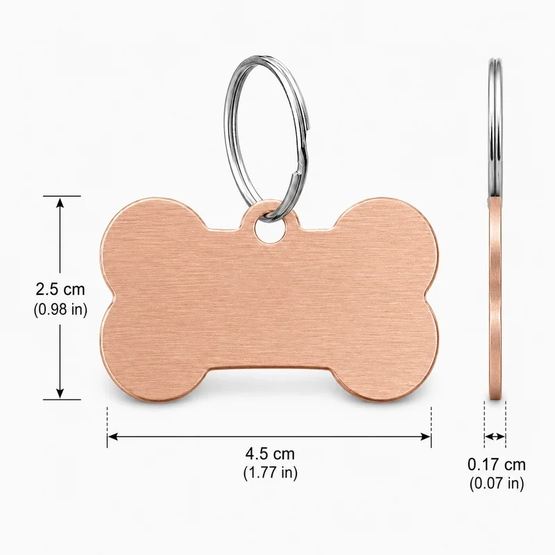 Personalized Bone Dog Tag Custom Pet ID Tag Double Sided Name Phone Address Metal Collar Pendant