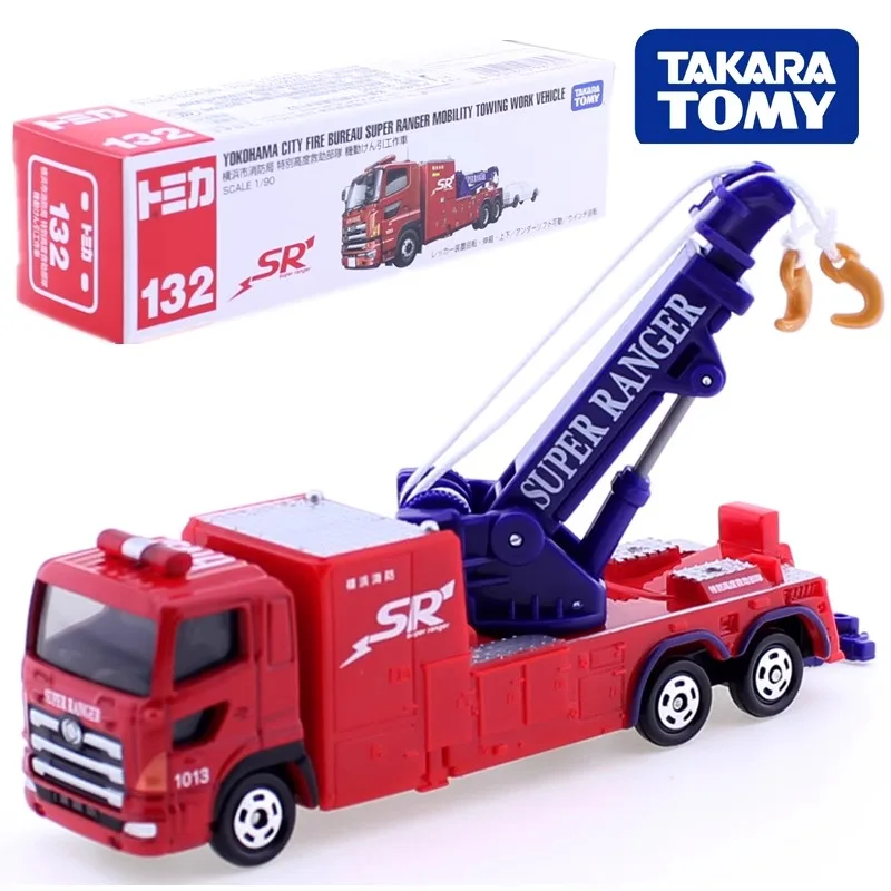 TAKARA TOMY-نموذج سبيكة يوكوهاما قسم الإطفاء مقطورة إنقاذ ، مجموعة أطفال ، ألعاب عرض ، هدايا ، لا شيء