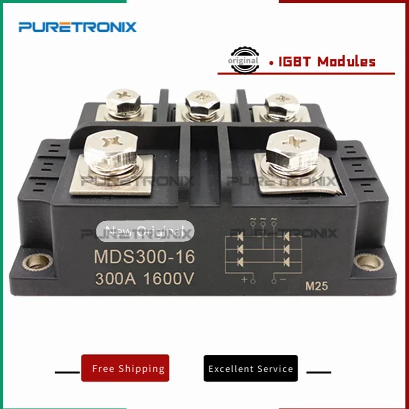 MDS300A MDS300-16 3-Phase Diode Bridge RectMDS300-16 3-Phase Diode Bridge Rectifier 300A 1600V Bridge Rectifier New Original