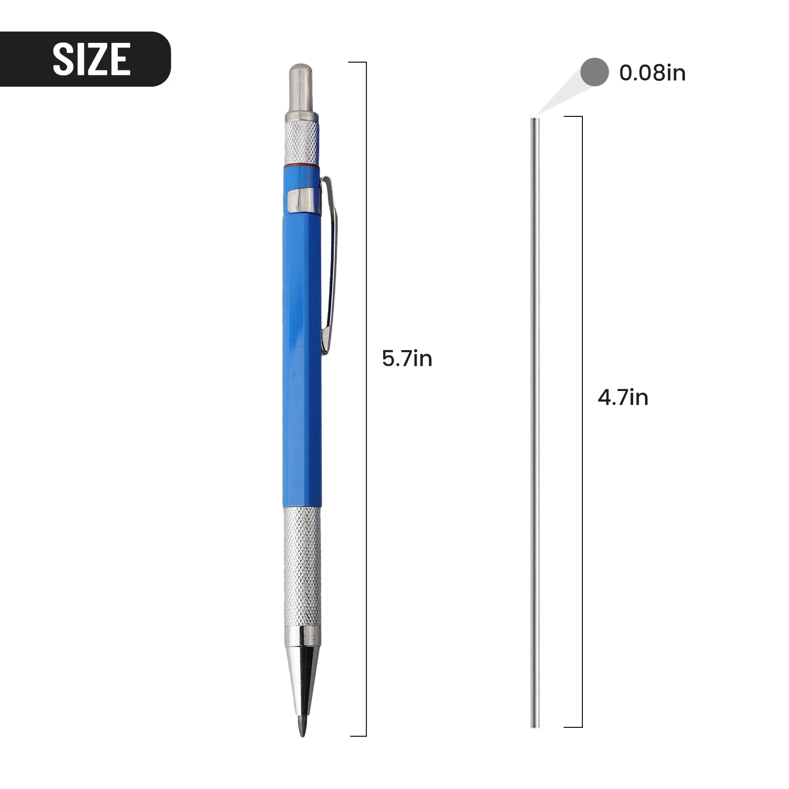 Refills Metal Markers Pen Marking Pen Silver Streak Ssoldering Welders Carpentry Pens Deep Hole With 12 Refills