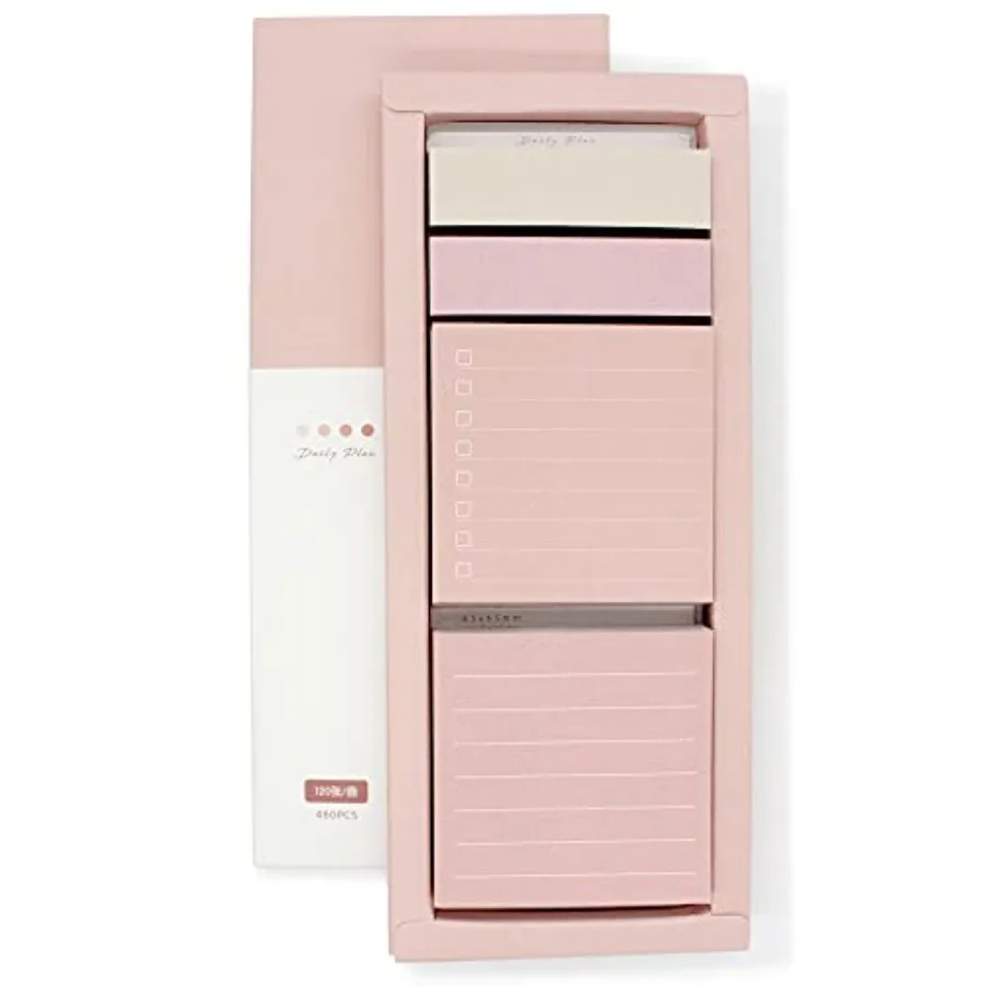 

Pink Lined Sticky Notes Set 240 Sheets Square Lined Sticky Notes Pads 240 Sheets Pastel Small Sticky Notes, 4 Pads/Pack