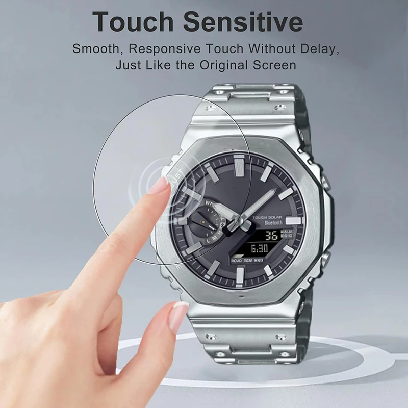 1–6 Stück Displayschutzfolie für Casio GA2100/GM2100/GM-B2100 Uhrenzubehör, gehärtetes Glas, HD-klare, kratzfeste Abdeckung – Detail 5