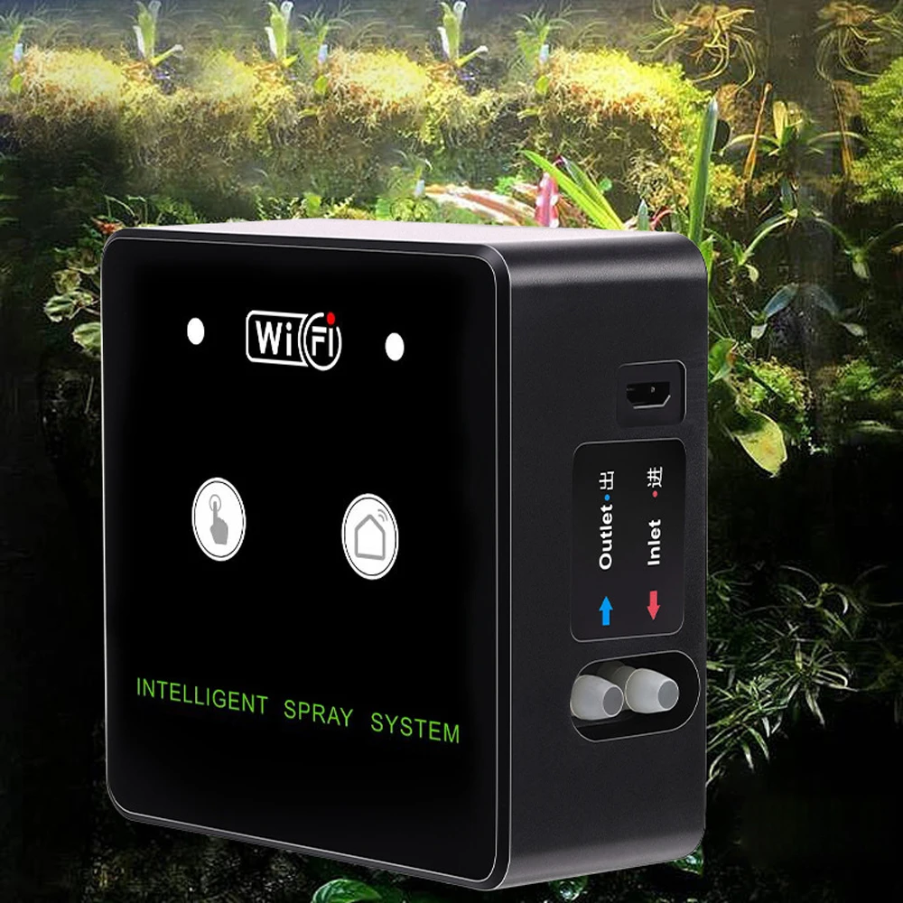 5M/10M Wifi Rainforest Terrarium Timed Fogging System Reptile Intelligent Humidification Spray Auto Sprayer 360°Rotatable Nozzle