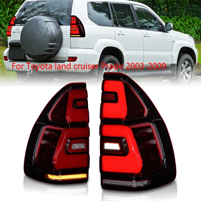 

Car LED Taillight Tail Light For Toyota Prado FJ120 2003-2009 Rear Driving Lamp + Brake Lamp + Reverse + Dynamic Turn Signal