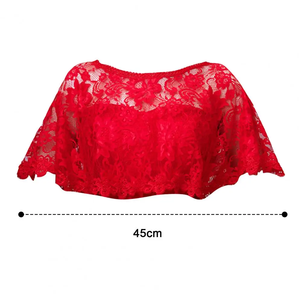 Lady Elegant Lace Chiffon Wedding Wraps Shrug Bridal Shrug Bolero Shawl Wraps Women Wedding Bridal Capes Evening Party Jackets