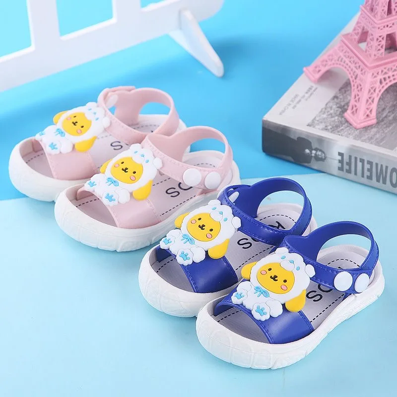 Children's sandals men's baby toddler shoes women's open-toe non-slip soft soled shoes 0-1-2 years old infant baby sandals