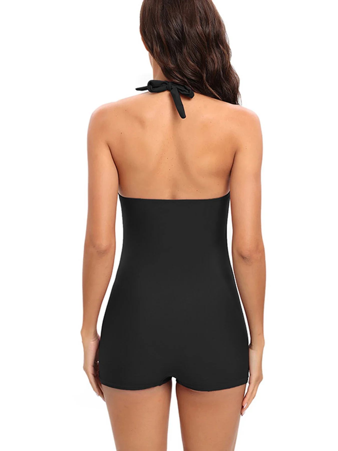 2024 جديد الصلبة قطعة واحدة ملابس السباحة للنساء حجم كبير ملابس السباحة الإناث الرسن رفع لباس سباحة بحر لباس سباحة XXL