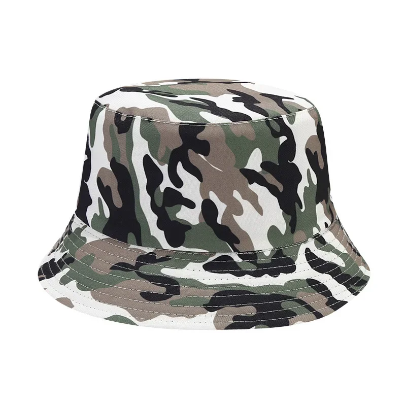 Camouflage Print Bucket Hats Men Women Kid Summer Outdoor Ports Sunscreen Panama Man Fishing Fisherman Caps Beach Travel Sun Hat